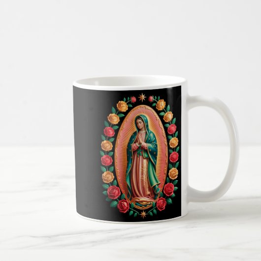 Virgen De Guadalupe Saint Mary Christian Religious Koffiemok (Rechts)