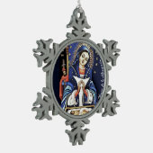 Virgen de la Altagracia Pewter Snowflake Ornament (Links)