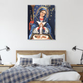 Virgen de la Altagracia Verpakt Canvas Afdruk (Insitu (Slaapkamer))