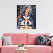 Virgen de la Altagracia Verpakt Canvas Afdruk (Insitu (Woonkamer))