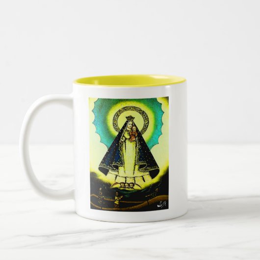 VIRGEN DE LA CARIDAD TWEEKLEURIGE KOFFIEMOK (Links)