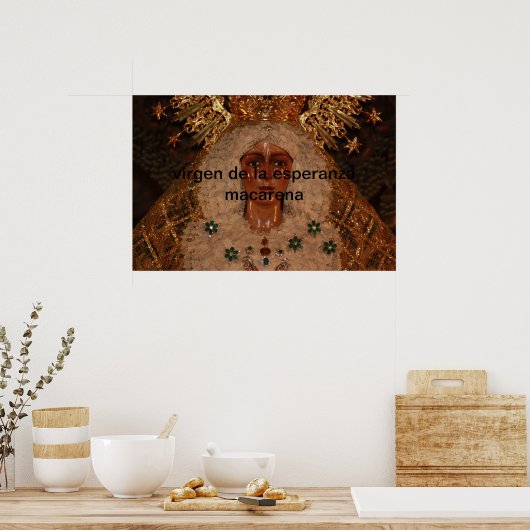 virgen de la esperanza macarena poster (Keuken)