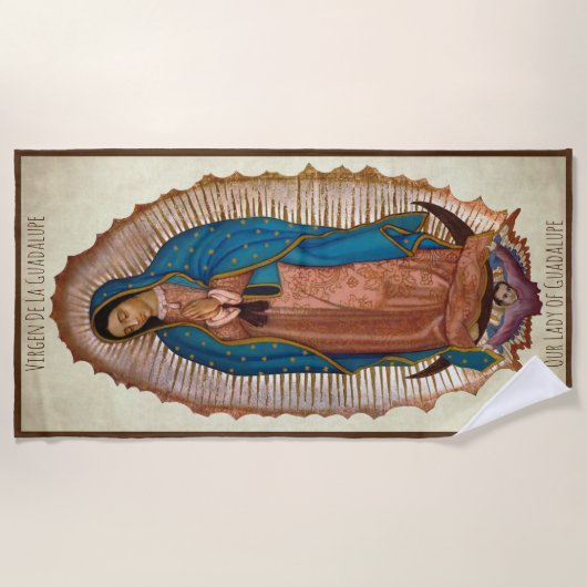Virgen De La Guadalupe-keukenhanddoek Strandlaken (Voorkant)