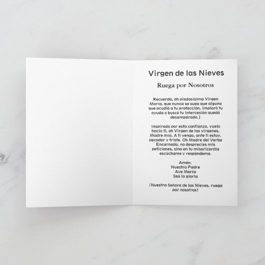 Virgen de las Nieves Kaart (Binnen)