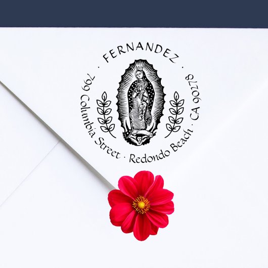 Virgen Guadalupe Christelijk  retouradres Zelfinktende Stempel