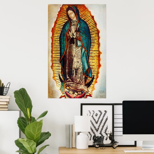 Virgen GuadalupePop Poster (Thuiskantoor)
