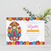 VIRGENCITA — INVITACION PARA CUMPLEAÑOS KAART (Staand voorkant)