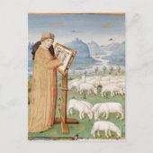 Virgil die schrijft op het gebied van schapen en g briefkaart (Voorkant)