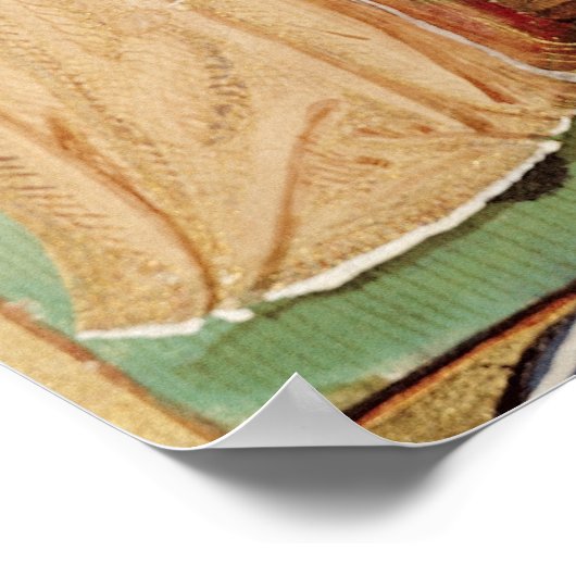 Virgil die schrijft op het gebied van schapen en g poster (Hoek)