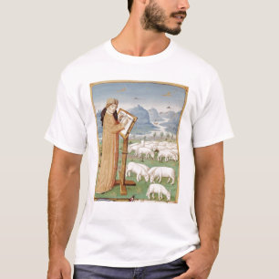 Virgil die schrijft op het gebied van schapen en g t-shirt