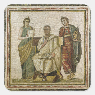 Virgil en de Muses uit Sousse Vierkante Sticker