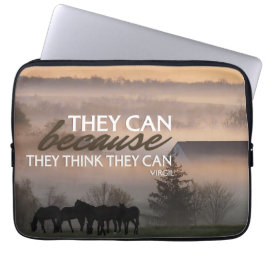 Virgil Inspirerend quote "Ze kunnen" Laptop Sleeve