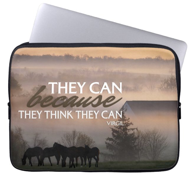 Virgil Inspirerend quote "Ze kunnen" Laptop Sleeve (Voorkant)