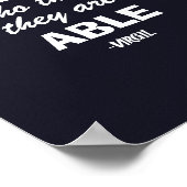 Virgil Quote: "Ze zijn in staat om te denken dat z Poster (Hoek)