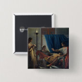 Virgil Reading the Aeneid Vierkante Button 5,1 Cm (Voorkant /achterkant)