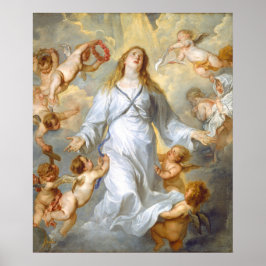 Virgin als intercessor - Anthony van Dyck Fine Art Poster
