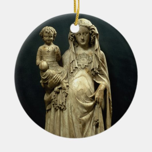 Virgin and Child, c.1375 (albast) Keramisch Ornament (Voorkant)