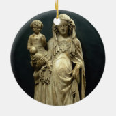 Virgin and Child, c.1375 (albast) Keramisch Ornament (Achterkant)