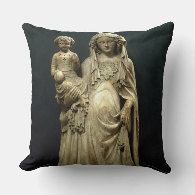 Virgin and Child, c.1375 (albast) Kussen (Voorkant)