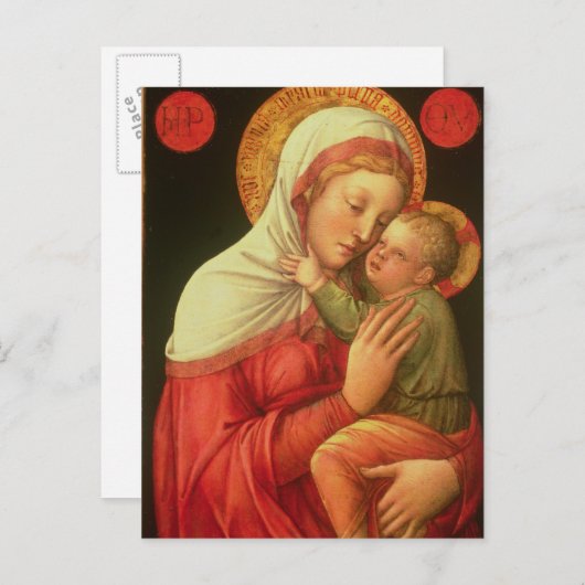 Virgin and Child, c.1465 (olie op het paneel) Briefkaart (Voorkant / Achterkant)