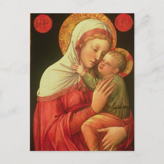Virgin and Child, c.1465 (olie op het paneel) Briefkaart (Voorkant)