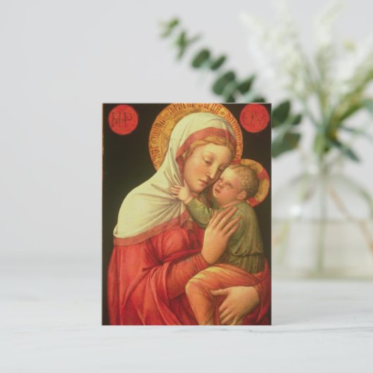Virgin and Child, c.1465 (olie op het paneel) Briefkaart (Staand voorkant)