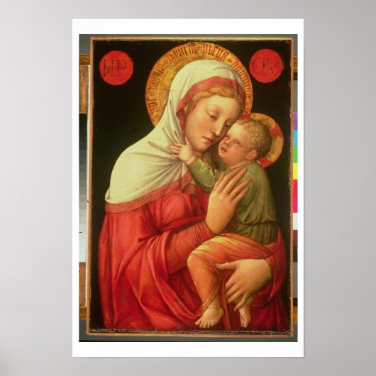 Virgin and Child, c.1465 (olie op het paneel) Poster (Voorkant)