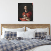 Virgin and Child, de Madonna del Libro Canvas Afdruk (Insitu (Slaapkamer))