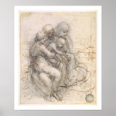 Virgin and Child with St. Anne, c.1501-10 (pen en Poster (Voorkant)