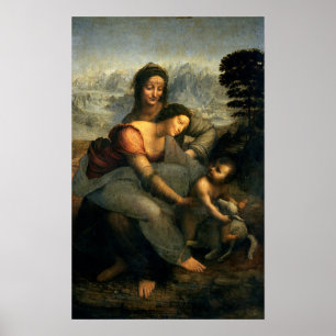Virgin and Child with St. Anne, c.1510 Poster