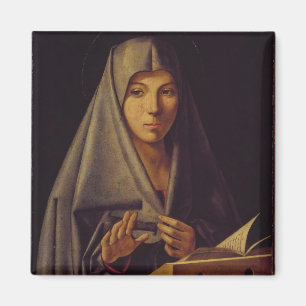 Virgin Annunciate (olie op het paneel) Magneet