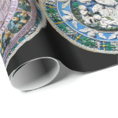 VIRGIN, CHILD EN ANGELS, NATIVITEITSCHRISTMAS ROND CADEAUPAPIER (Rol Hoek)