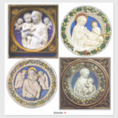 VIRGIN, CHILD EN ANGELS, SCHIJNWERK VAN DE NATIVIT STICKER (Vel)