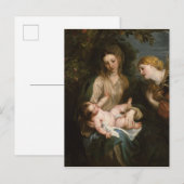 Virgin & Child met Saint Catherine van Alexandrië Briefkaart (Voorkant / Achterkant)