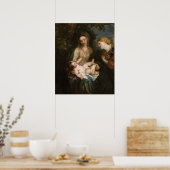 Virgin & Child met Saint Catherine van Alexandrië Poster (Keuken)