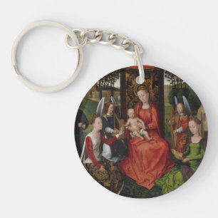Virgin & Child met Saints Catherine van Alexandri Sleutelhanger