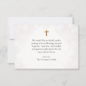Virgin & Child Ornate Gold Frame Catholic Baptism  Bedankkaart (Voorkant)