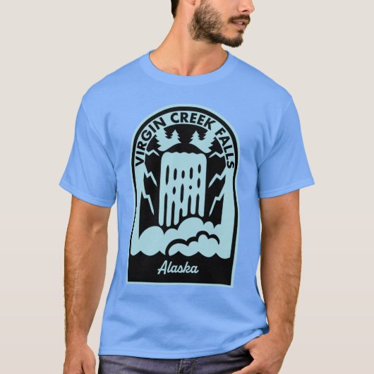 Virgin Creek Falls Alaska T-shirt (Voorkant)