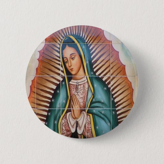 Virgin de Guadalupe Ronde Button 5,7 Cm (Voorkant)