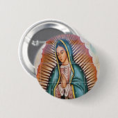 Virgin de Guadalupe Ronde Button 5,7 Cm (Voorkant /achterkant)