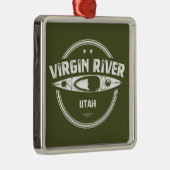 Virgin de Utah Kayaking Metalen Ornament (Rechts)