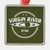 Virgin de Utah Kayaking Metalen Ornament (Voorkant)