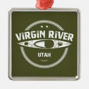 Virgin de Utah Kayaking Metalen Ornament