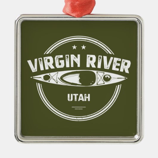 Virgin de Utah Kayaking Metalen Ornament (Voorkant)