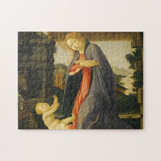 Virgin die kinderSandro Botticelli schildert Legpuzzel (Horizontaal)