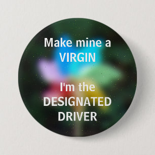 VIRGIN - een speciale bestuurdersknop Ronde Button 7,6 Cm