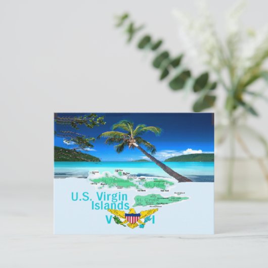 VIRGIN-EILANDEN BRIEFKAART (Staand voorkant)