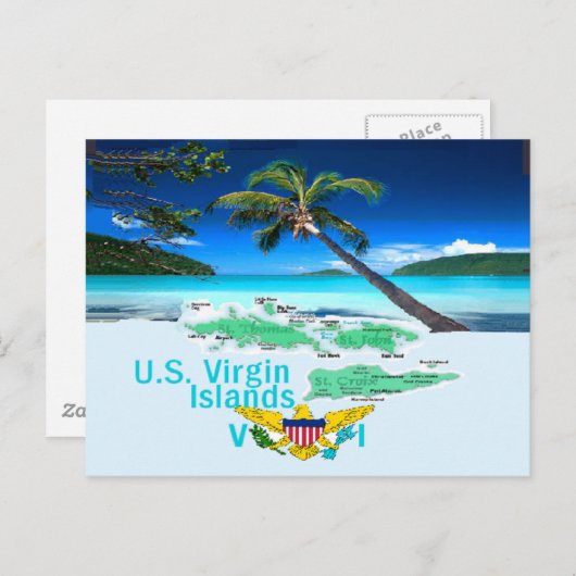 VIRGIN-EILANDEN BRIEFKAART (Voorkant / Achterkant)