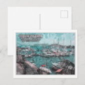 VIRGIN - EILANDEN VERENIGDE STATEN - WATERVERF VAN BRIEFKAART (Voorkant / Achterkant)