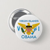 VIRGIN-EILANDEN VOOR OBAMA-Button Ronde Button 5,7 Cm (Voorkant /achterkant)